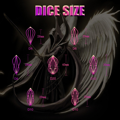 Game Dice D20 D12 D8 D6 Para Dnd Metal Dice Set Rpg Para Jog