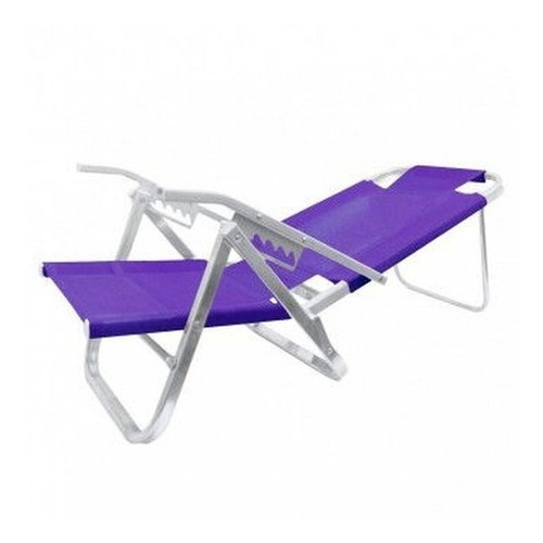 Cadeira Praia Reclinável 5 Posições Copacabana  Aluminio