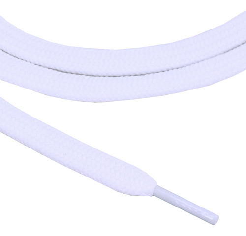 Par De Cadarço Achatado 10 Mm Branco 120cm Flat Tradicional
