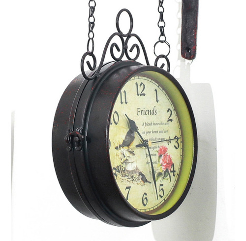 W Relógio De Parede Lateral Retro Antique Station Clock
