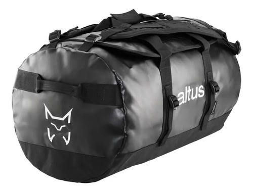 Bolso Petate Altus 70 Litros Color Negro Diseño De La Tela Liso