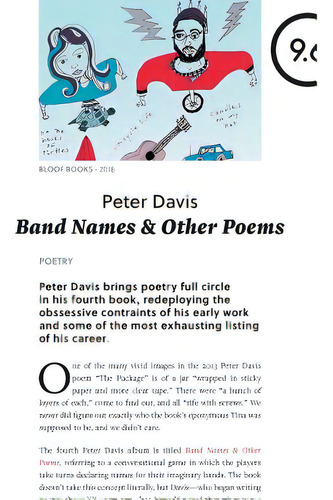 Band Names & Other Poems: Poetry, De Davis, Peter. Editorial Bloof Books, Tapa Blanda En Inglés, 2016