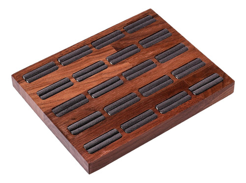 Bandeja De Madera Para Anillos, Caja De Exhibición Con 20