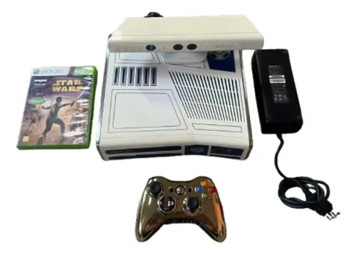 Xbox 360 Edição Limitada Star Wars R2-d2 Com Kinect Original