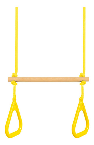 Barra Oscilante Con Anillos Gimnásticos, Barra De Amarillo