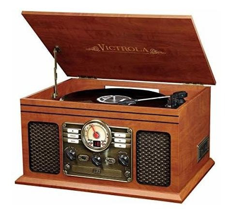 Victrola Nostalgico Clasico De Madera 6 En 1 Bluetooth Girad