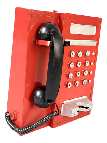 Modelo De Teléfono Fijo Montado En La Pared, 30,5 X Rojo