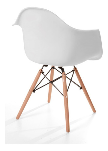 Imagen 3 de 4 de Paquete De 4 Sillas Eames Hood Con Brazos Moderna Retro