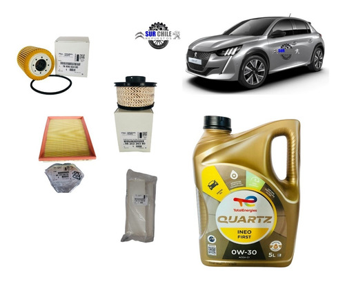 Pack Filtros Opel Mokka 1.5 Bluehdi + Aceite 0w30 Total 5l