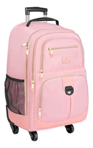 Bolsa con ruedas para laptop para mujer, mochila rodante con ruedas,  maletín grande de 17 pulgadas con ruedas giratorias, mochila con ruedas  para