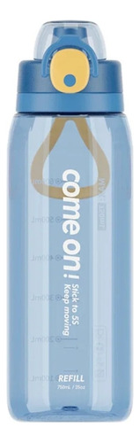 Botella Agua 550 Ml + Bombilla + Gancho Resistente Antifugas