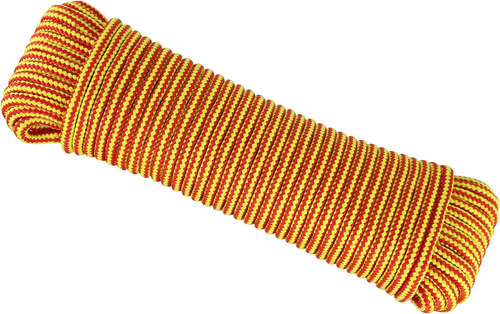 Cuerda De  De 72 Pies X 1/4 Pulgadas, Color Amarillo Y Rojo,