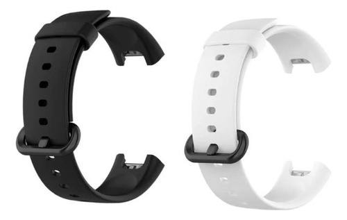 Kit Compatível Com Xiaomi Mi Watch Lite E Redmi Watch 2 Lite Cor Preto-Branco