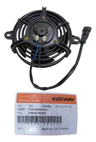 Electro Ventilador Outlook 150 Original Keeway 