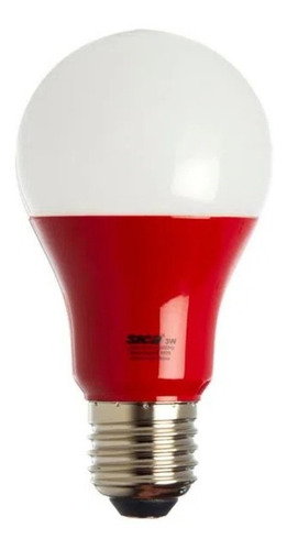 Lampara Led Clasica 3w 220v E27 Rojo Sica 911576 