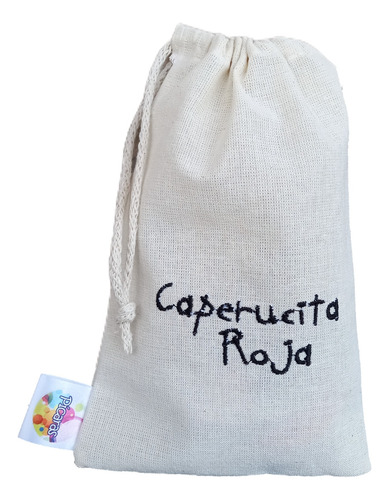 Pack 5 Títeres De Dedo Caperucita Roja En Bolsa Bordada