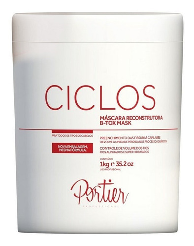 Btox Hidratacao Profissional Ciclos Portier 1kg  Sem Formol