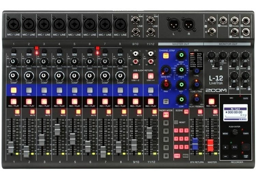 Zoom Livetrak L-12 Live Mixer Consola Digital 12ch Grabador 