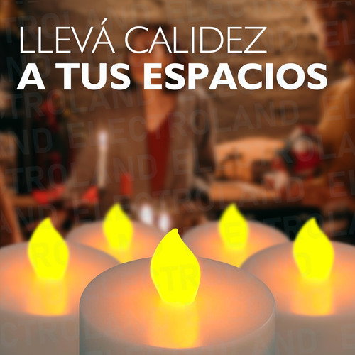 Velas Velitas Led Blanca Calida Pila Incluida Decoracion !!