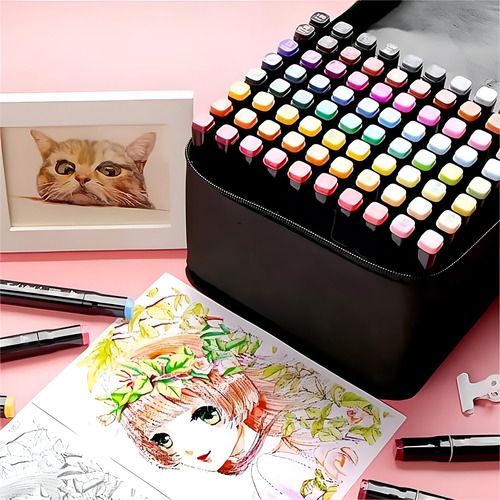 Set De Marcadores Touch Doble Punta X120 + Pdf Para Pintar