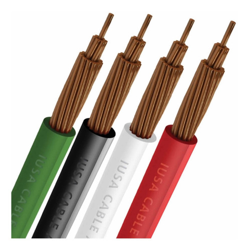 Rollo De Cable Iusa Thhw-ls Cal. 10 Awg Cobre 100mts Colores