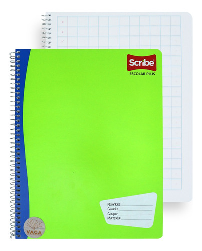 1 Cuaderno Cuadro Alemán  Profesional 100 Hojas Espiral