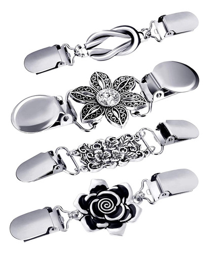 4x Suéter Pinzas Para Chal Cárdigan Broche Accesorio