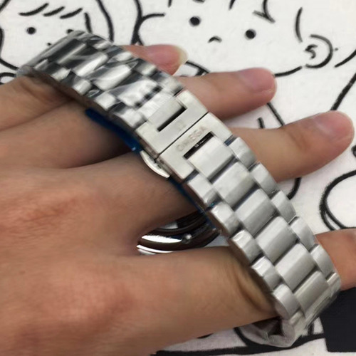 Omega Watch Tres Caras Blancas Con Patrón Solar De Luz