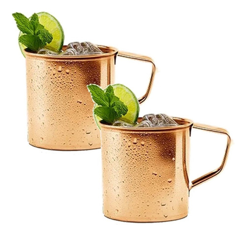 Caneca Rose Gold Moscow Mule Drink Bebidas 500ml 2 Unidades