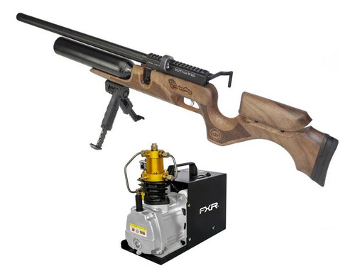 Carabina Pcp Puncher Bighorn 12 Tiros 5,5 + Compressor 220v