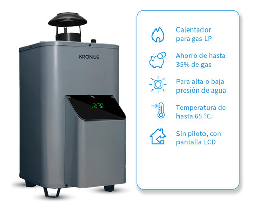 Calentador Eléctrico Rápida Recuperación 9 L Gas L.p.