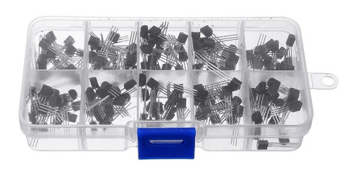 Tecneu Caja Con 200 Transistores 10 Modelos Diferentes Tipo To92 Npn Pnp BJT