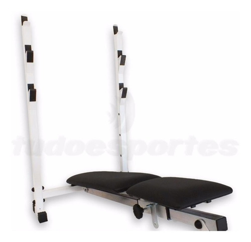 Imagem 3 de 9 de Kit Fitness Banco Supino Barras Anilhas E Apoio De Flexão