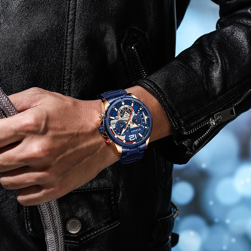 Relojes Curren De Cuarzo Deportivo Con Cronógrafo Y Fecha, I