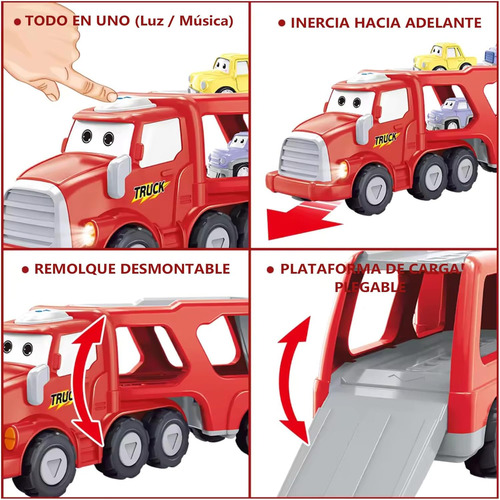 Tucorresi 5 En 1 Carritos Juguetes Niño 3 A 8 Años, Camiones