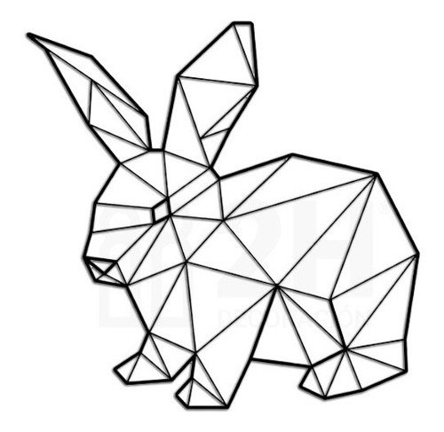 Figuras Conejo Animales Geométricos Nórdico Pega Fácil 30 Cm | MercadoLibre