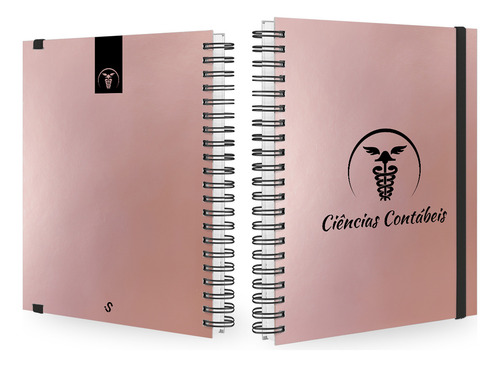 Caderno Universitário Plus Profissões Rosê Gold 240 Folhas Cor Ciênciascontábeis