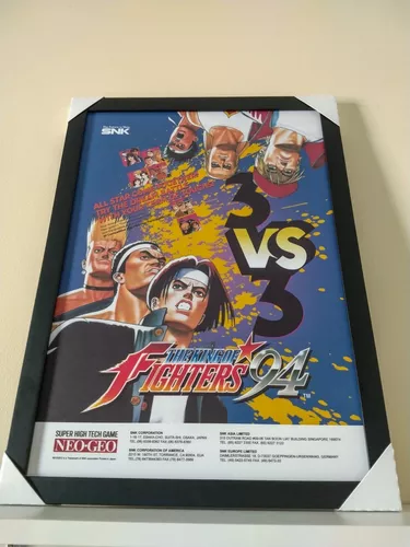 Quadro The King Of Fighters 97 Pôster Arcade - 33 X 45 Cm