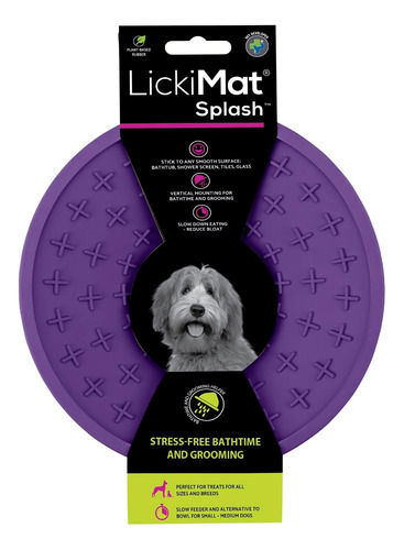 Plato Para Perro Lickimat, Splash. Color Purpura