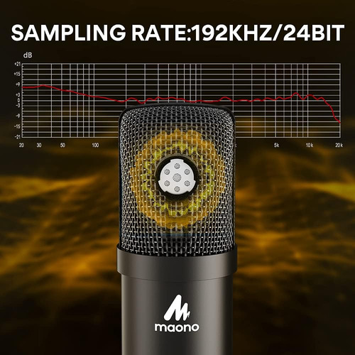 Kit De Micrófono Usb Maono 192khz/24 Bits Au-a04t Pc Condens