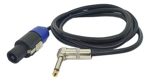 Cabo Para Caixa De Som Speakon Macho X P10 90 Graus Mono 2mt