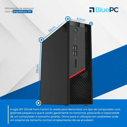 Computador Completo Bluepc Intel I5 12400 16gb Ssd 480gb Sff