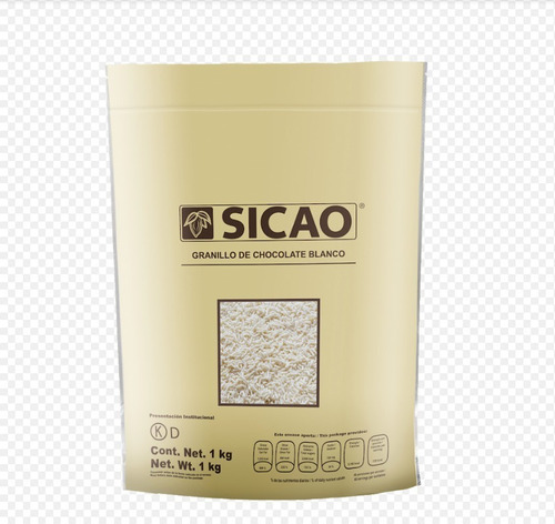 Granillo De Chocolate Blanco Sicao 1 Kg