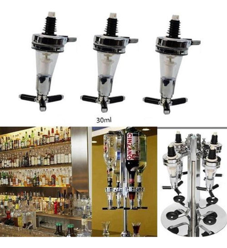 3 Dispensador De De Cerveza Y Licor De Vino 30ml + Plata