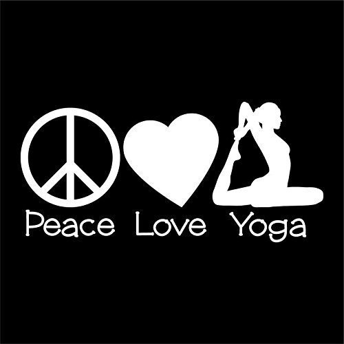 Paz Amor Yoga Nina Vinilo Calcomania | Coches Camiones Furg