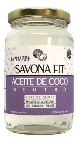 Aceite Coco Neutro Savona Fit X360ml