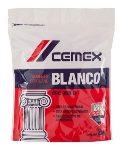 Cemento Blanco De 2kg Cemex