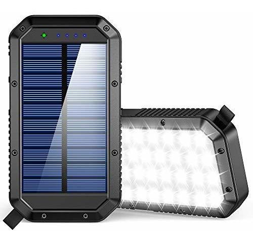 Solar Bateria 25000 Mah Panel Portatil Led 3 Puerto Usb Io