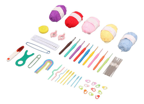 Kit De Ganchillo De 58 Piezas Para Principiantes Con Hilo De