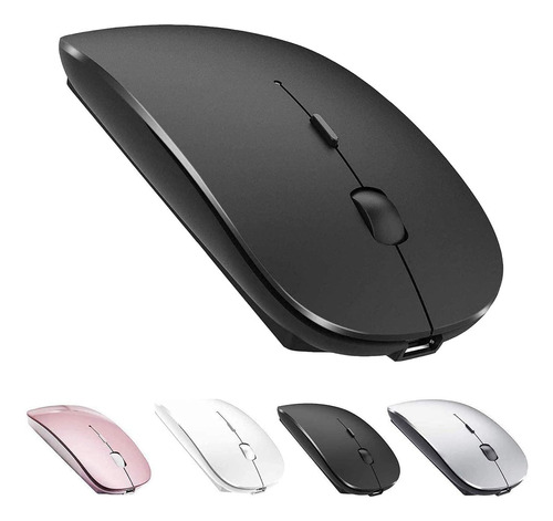 Mouse Para Computadora Portátil Recargable Negro